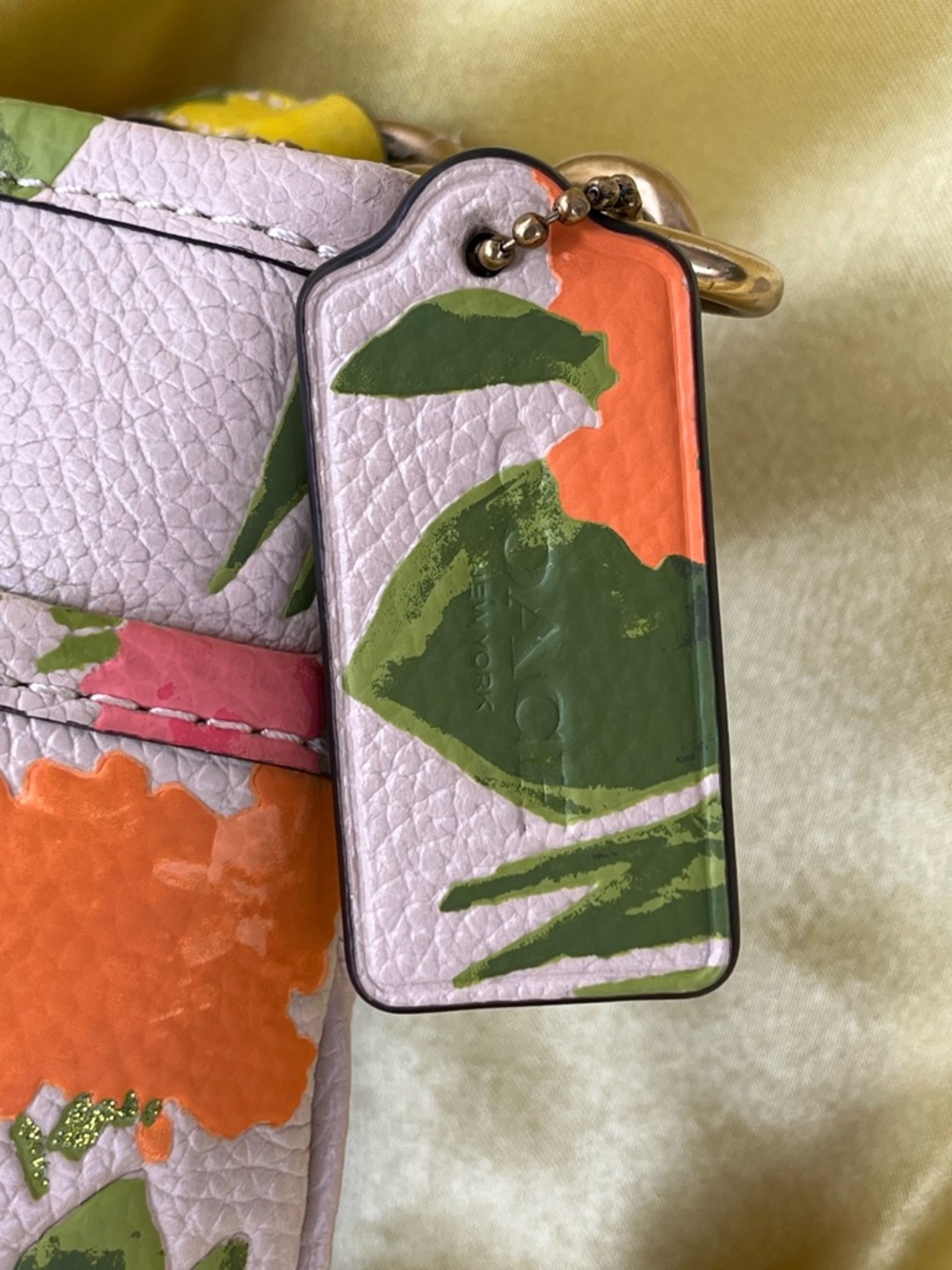 Coach Kitt Floral Crossbody Bag 🩷 Pink with 💛 Yellow, 🧡 Orange & 💚 Green NWOT - Picture 14 of 14